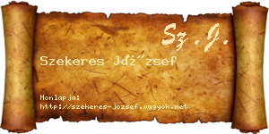 Szekeres József névjegykártya