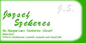 jozsef szekeres business card
