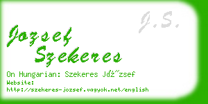 jozsef szekeres business card